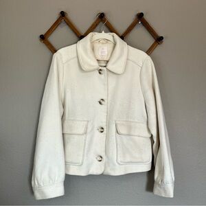 LC Lauren Conrad Women's Cream Teddy Jacket size XL